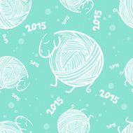 new year 2015 funny sheeps seamless pattern N3