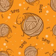new year 2015 funny sheeps seamless pattern N4