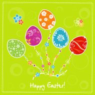 Template Easter greeting card N14