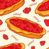 Strawberry pie seamless pattern N3