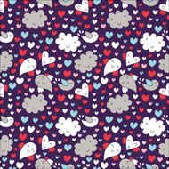 Romantic seamless pattern Valentine background N6