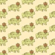 Sketch fancy frog in vintage style