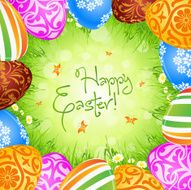 Easter Eggs and Grass