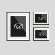 Realistic vector frame black N2