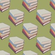 Seamless Cartoon Books Background