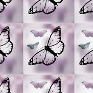 set Monarch Butterfly with open wings N2