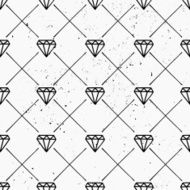 Hand drawn diamonds seamless pattern N3