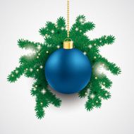 Blue Bauble Fir Branch N2