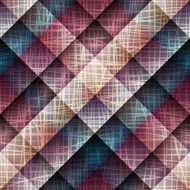 Canvas texture on plaid background