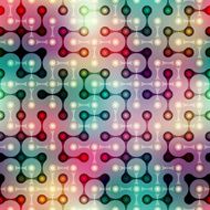 Joined balls pattern on blurred background