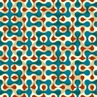 Retro geometric pattern with figure connected