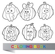 Halloween vector illustration - coloring book