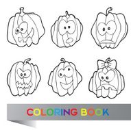 Halloween vector illustration - coloring book N2