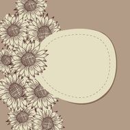 seamless vintage ornament with sunflowers N2