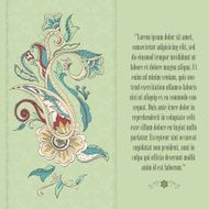 Abstract floral card with place for text