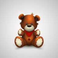 Teddy bear on a white background
