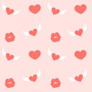Love Hearts&#039; for Valentine&#039;s Day Seamless Pattern