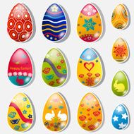 Set of paper Easter eggs