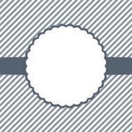 Blue and white template card