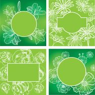 Vector set of organic natural farmes