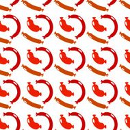 Seamless Background Of Sausages N2