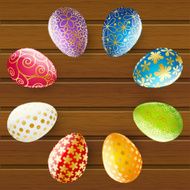 Easter greeting card with color eggs N10