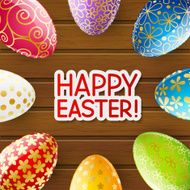 Easter greeting card with color eggs N11