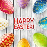 Easter greeting card with color eggs N12