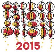2015 Chinese New Year hand drawing lantern