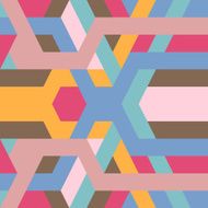 abstract retro geometric pattern illustration N12