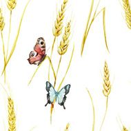 Butterfly and wheat pattern N2