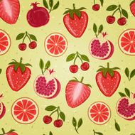 Beautiful seamless pattern with fruits