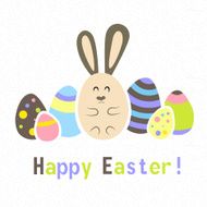 Easter colorful white card template