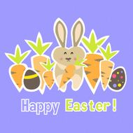 Easter colorful purple card template