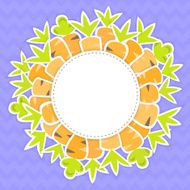 Easter carrots pattern on a purple