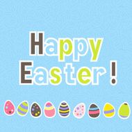 Easter colorful blue greeting card