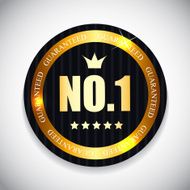 No 1 Golden Label Vector Illustration