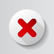 Red Check Mark Icon Button Vector Illustration N4