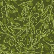 Seamless pattern with olive branches N2
