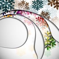 layered abstract background with snowflakes image N9