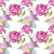 Hydrangea and roses