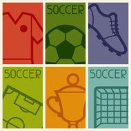 Sports background with soccer football symbols N13