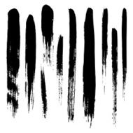 Vector set of grunge brush strokes N3