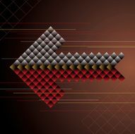 arrow pattern with brown background - Illustration