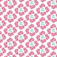 Seamless pattern with corals and text - Illustration