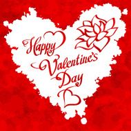 HAPPY VALENTINES DAY hand lettering - handmade calligraphy vector