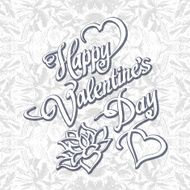 HAPPY VALENTINES DAY Hand Lettering Handmade Calligraphy Vector N3