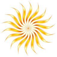 Abstract shiny glowing sunny shape