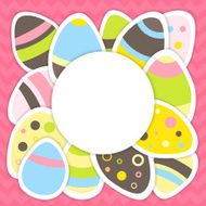 Easter eggs pattern on a pink