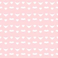 Seamless pattern cute white hearts on a pink